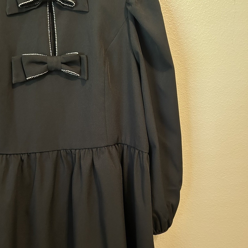 NWT Tuckernuck HYACINTH HOUSE Blair Crystal Bow Mini Dress XXL Holiday - Picture 7 of 16
